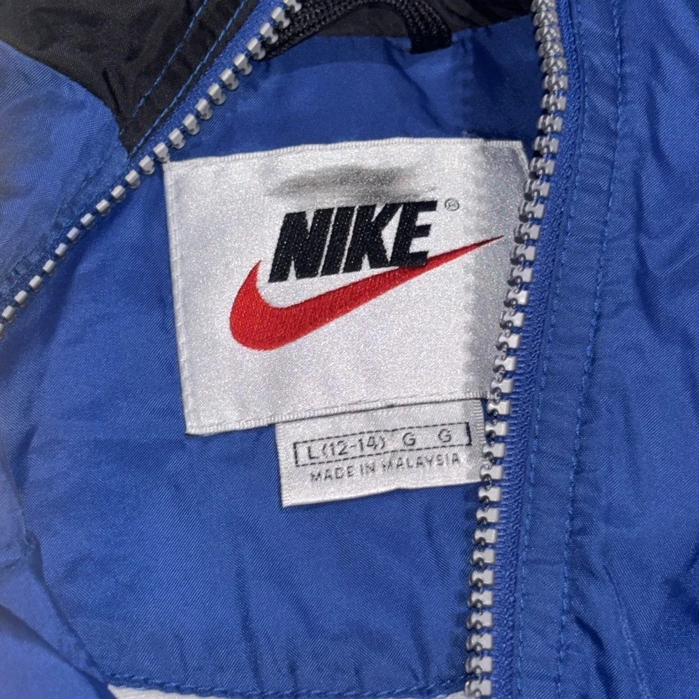 vintage Y2K white tag Nike Color Block Track Suit Womens L12-14 Royal Blue EUC